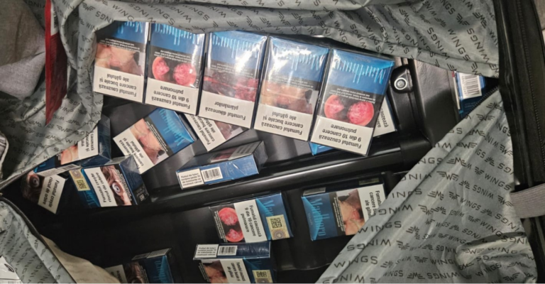 Tentativă de transport ilicit de țigări, contracarată pe Aeroportul Internațional Chișinău