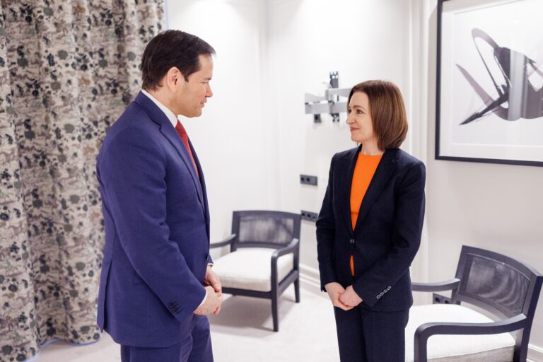 Maia Sandu, după întrevederea cu Marco Rubio: „SUA susțin stabilitatea și suveranitatea R. Moldova”