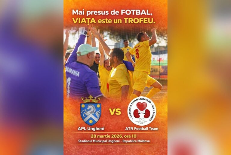 „Mai presus de FOTBAL, VIAȚA este un TROFEU”: Meci amical între APL Ungheni și ATR Football Team