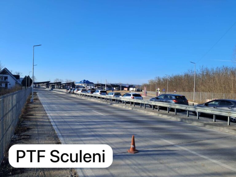 Trafic intens la punctul de trecere a frontierei Sculeni