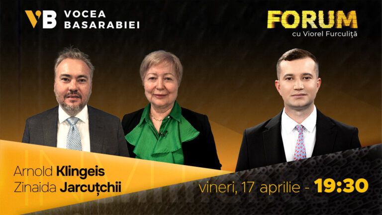 📺 FORUM cu Viorel Furculiță | Invitați: Arnold Klingeis și Zinaida Jarcuțchii, 17 aprilie | ⏰ 19:30