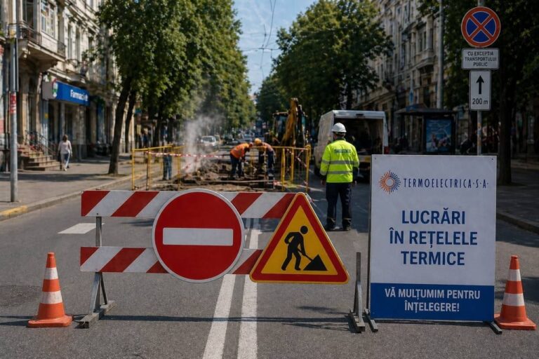 Trafic rutier, suspendat parțial pe o stradă din Chișinău