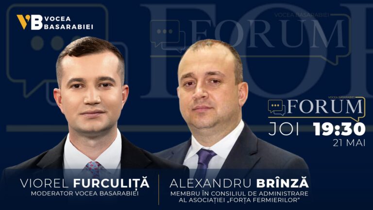 📺 FORUM cu Viorel Furculiță | Invitat: Alexandru Brînză, 21 mai | ⏰ 19:30