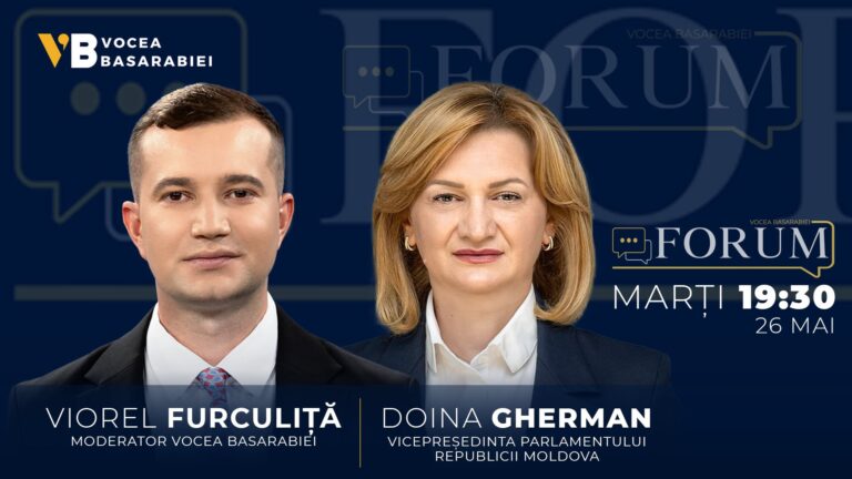 📺 FORUM cu Viorel Furculiță | Invitată: Doina Gherman, 26 mai | ⏰ 19:30