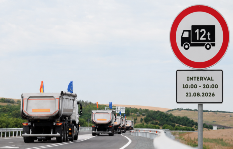 Circulația camioanelor de peste 12 tone, restricționată în nordul R. Moldova din cauza caniculei