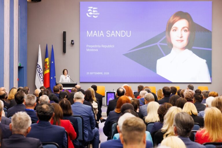 Maia Sandu, la 35 de ani de la fondarea ASEM: „Trebuie să construim o economie în care un tânăr să nu fie pus în situația de a alege între o carieră de succes și viața acasă”